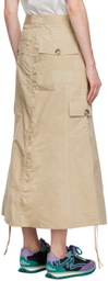 Marc Jacobs Beige 'The Cargo' Midi Skirt