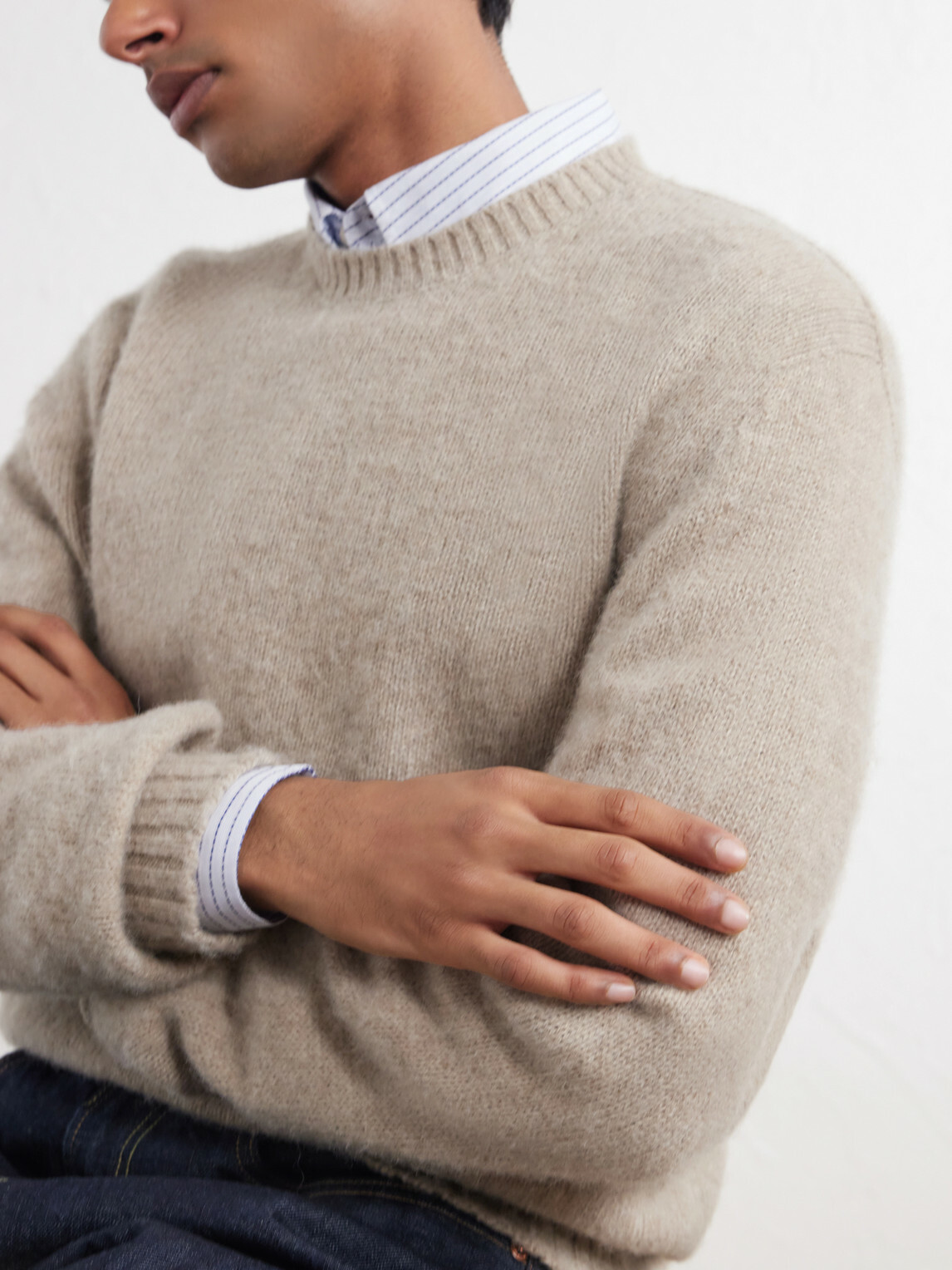 De Bonne Facture - Shaggy Sheep Wool Sweater - Neutrals