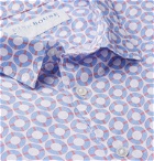 Pink House Mustique - Printed Linen Shirt - Blue