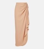 Mugler re/edit draped crêpe georgette maxi skirt
