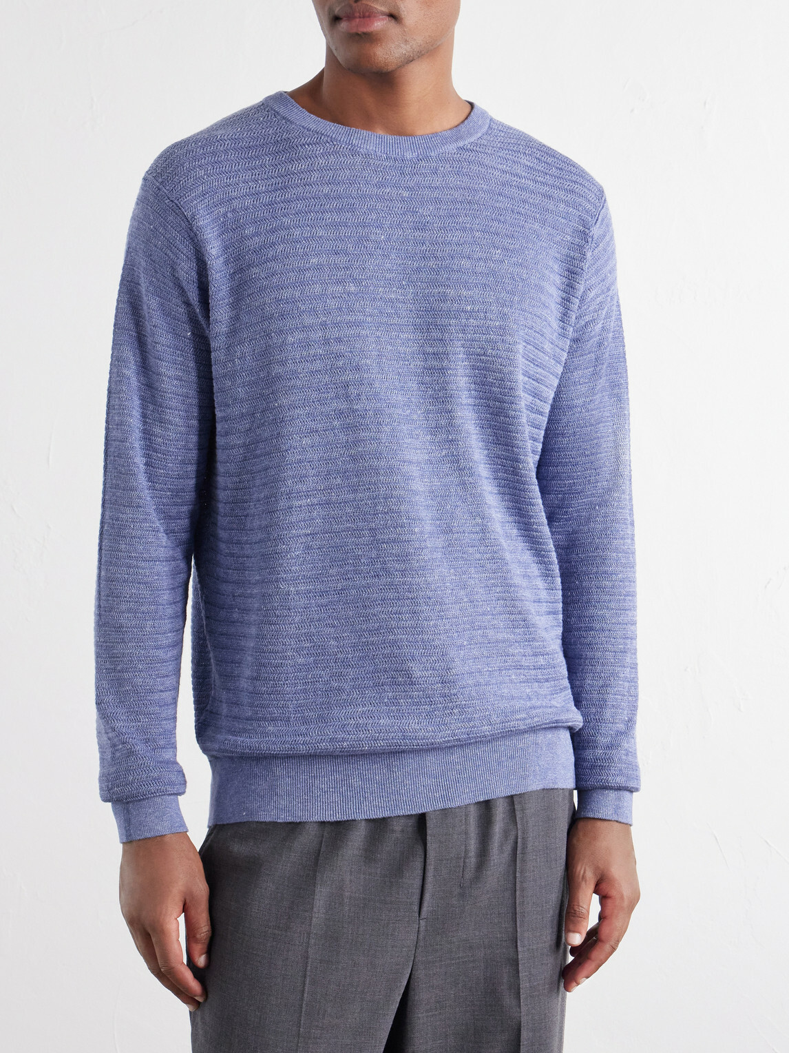 Peter Millar - Rhodes Linen and Cotton-Blend Sweater - Blue