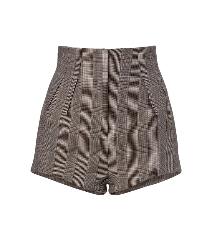 Photo: Mugler Houndstooth virgin wool shorts