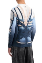 Y PROJECT bondage print t-shirt Blue