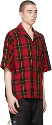 mastermind WORLD Red Block Plaid Short Sleeve Shirt