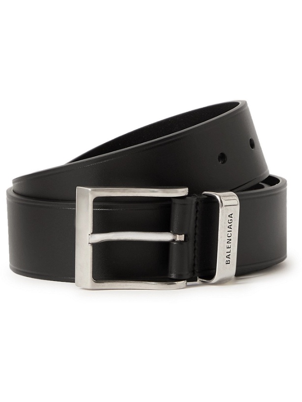 Photo: BALENCIAGA - 3.5cm Leather Belt - Black