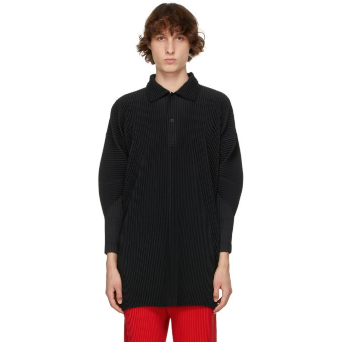 Photo: Homme Plisse Issey Miyake Black Monthly Color March Polo Coat