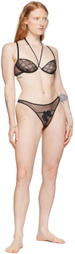 Kiki de Montparnasse Black Embroidered Bra