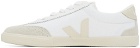 VEJA White & Gray Volley Canvas Sneakers