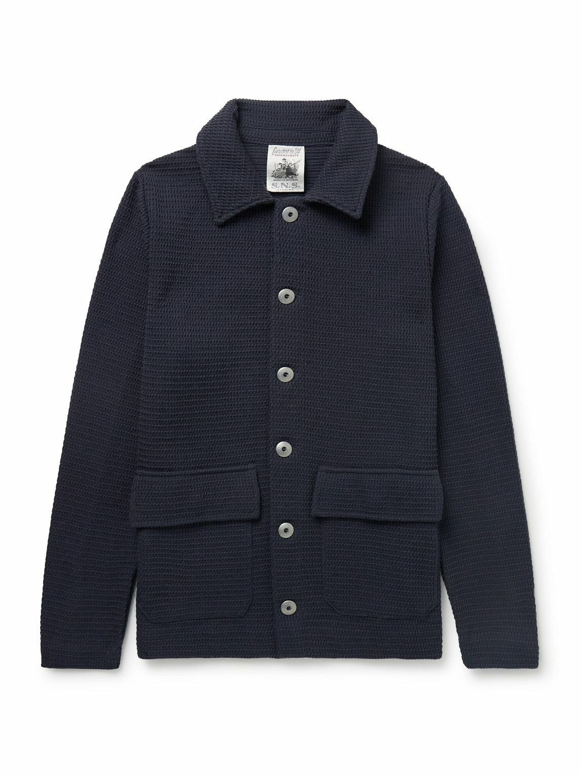 S.N.S. Herning - Naval II Striped Virgin Wool Hoodie - Black