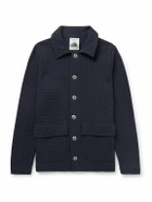 S.N.S Herning - Radial Textured Virgin Wool Jacket - Blue
