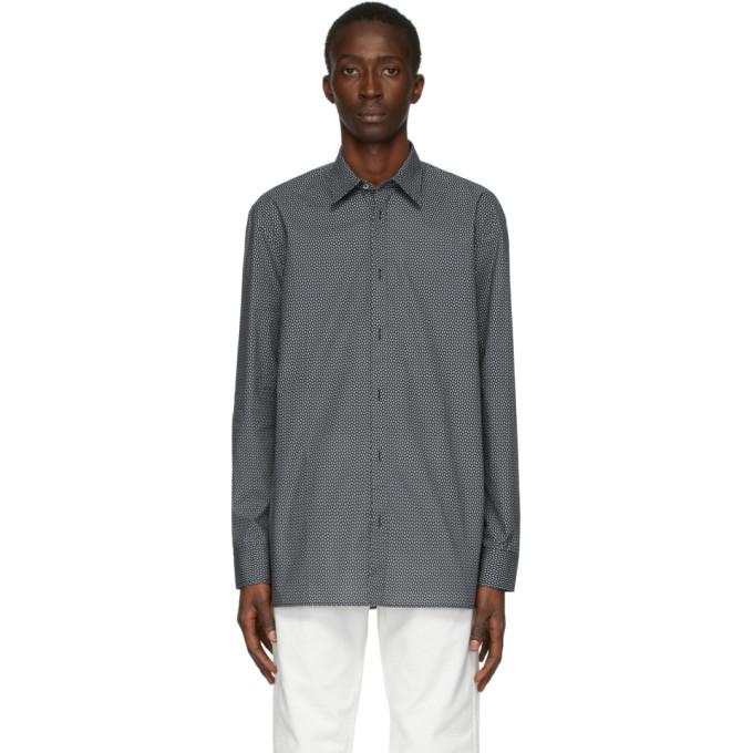 Maison Margiela Black Micro Paisley Shirt Maison Margiela