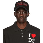 Dsquared2 Black Gabardine Kick Ass Cap