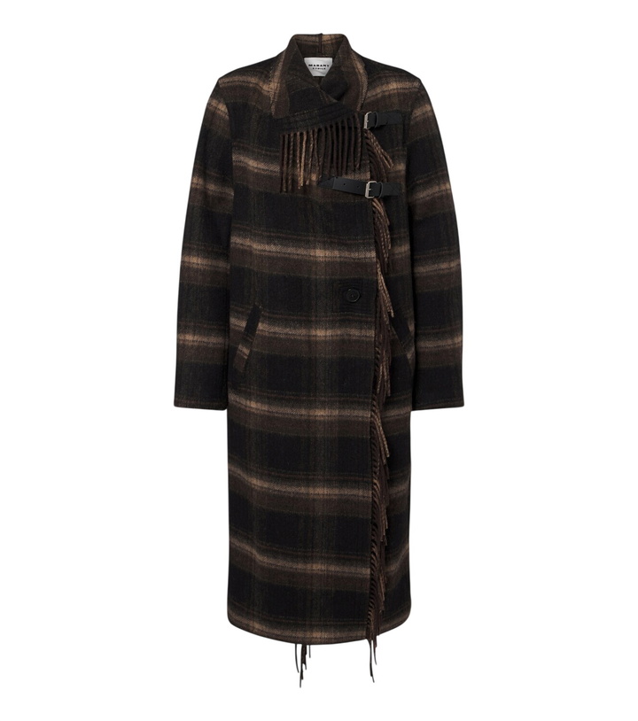 Photo: Marant Etoile Gihan plaid wool-blend coat