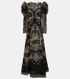 Zimmermann Lyrical embroidered linen and silk gown