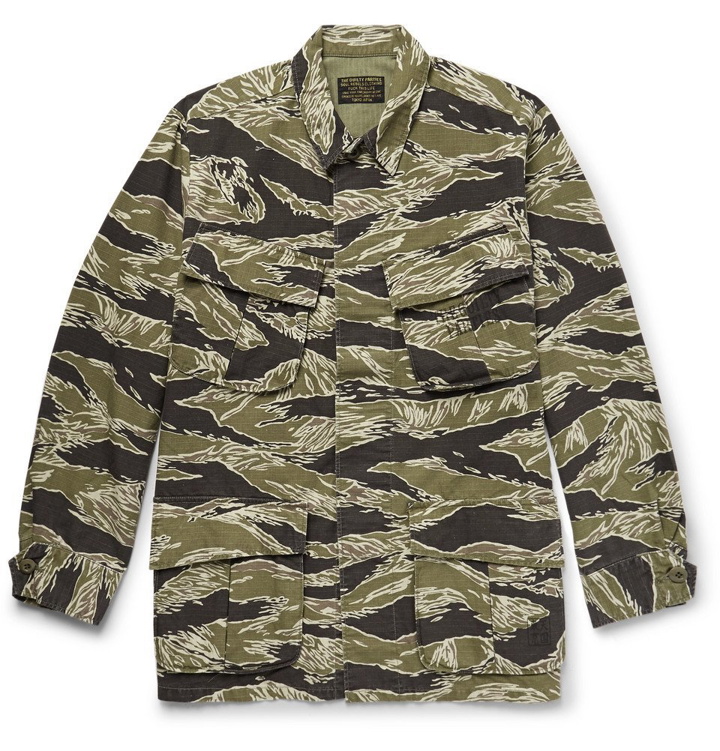Photo: Wacko Maria - Embroidered Camouflage-Print Cotton-Ripstop Jacket - Army green