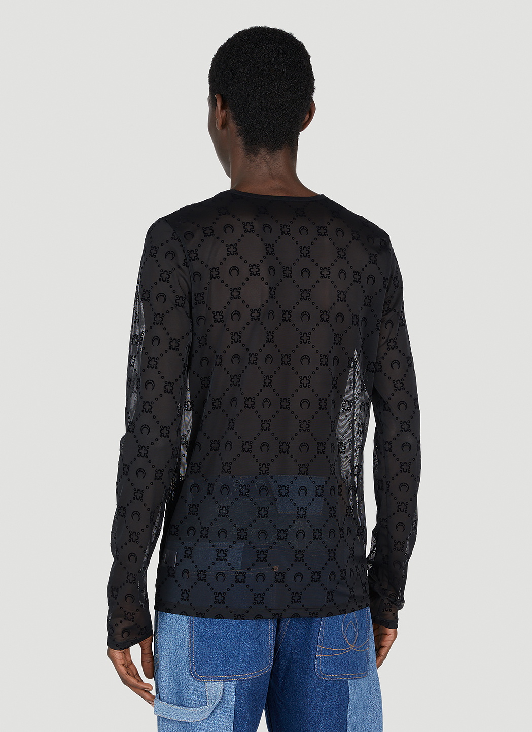 Marine Serre Flocked Mesh Top