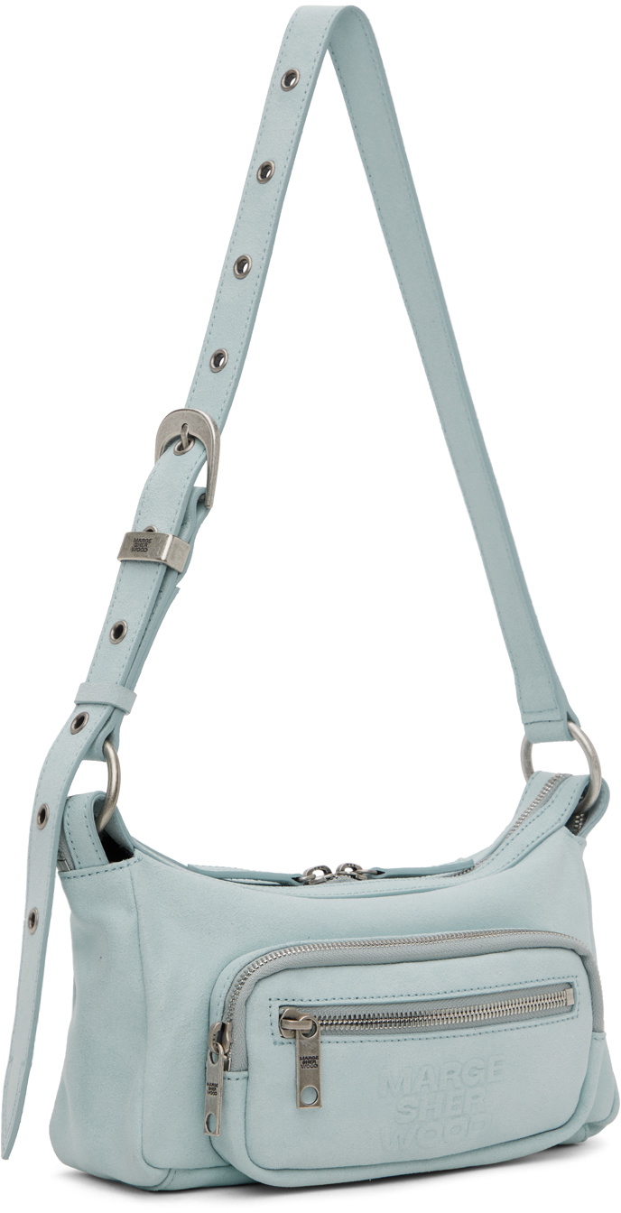[Margesherwood] / ☆ HOBO MINI / pastel blue pull-up crinkle Marge Sherwood Blue Mini Outpocket Bag Marge Sherwood