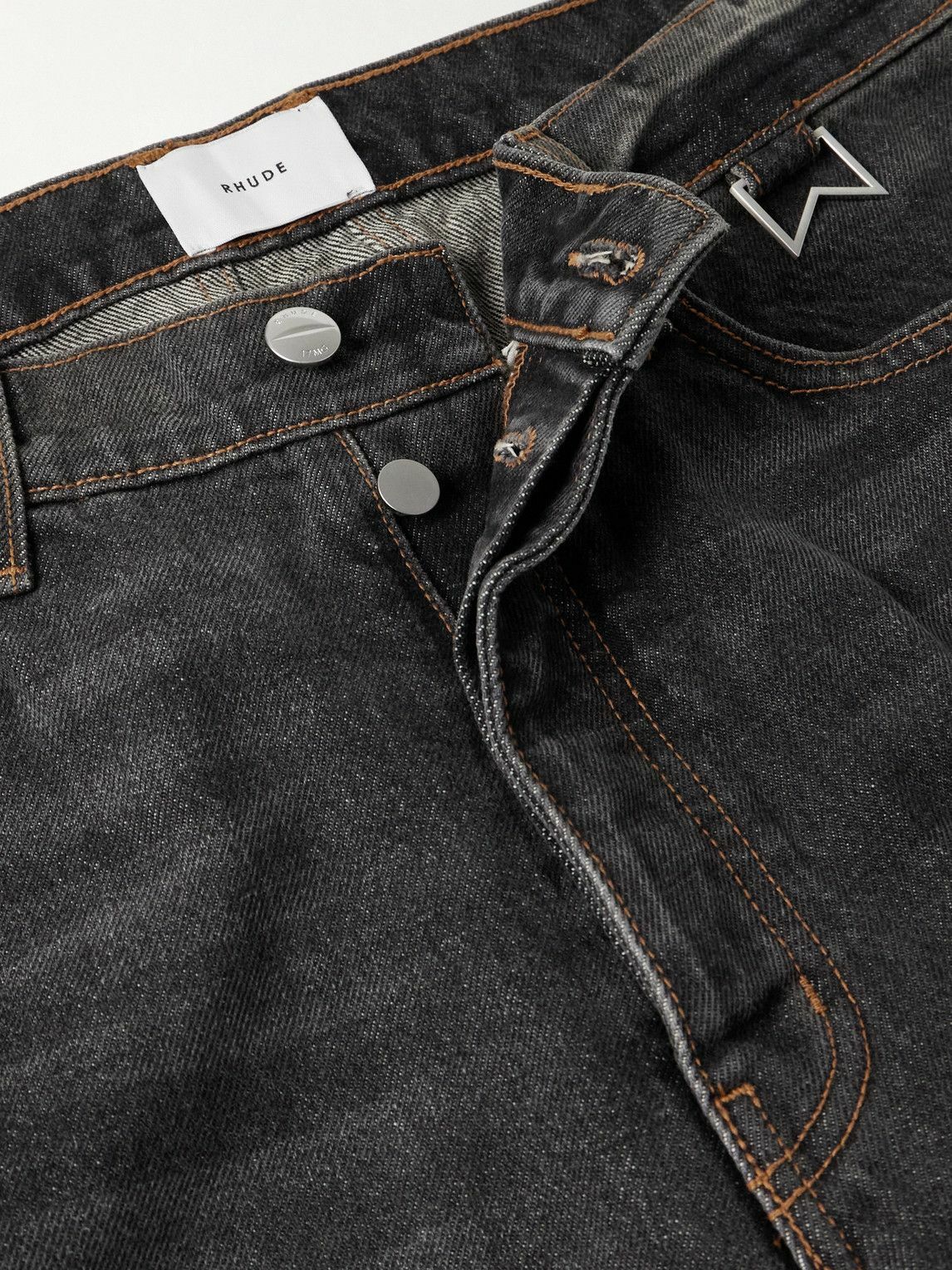 Rhude - '90s Traxedo Straight-Leg Jeans - Black