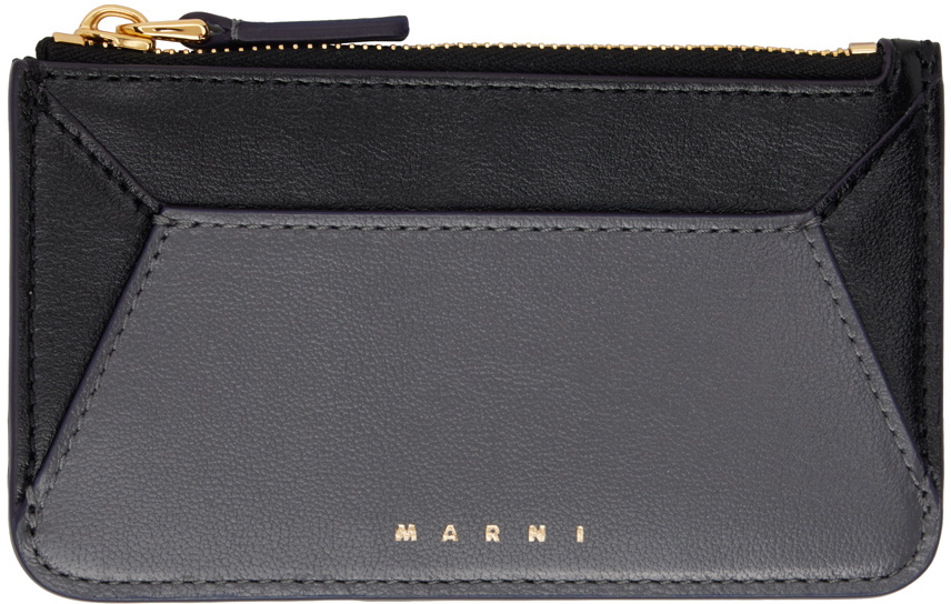◇MARNI◇ Leather Zipper Card Holder Black PFMO0112U1P803500 Marni Zip Card Holder - Multi | Garmentory