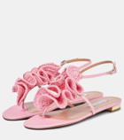 Aquazzura Noches Tropicales raffia thong sandals