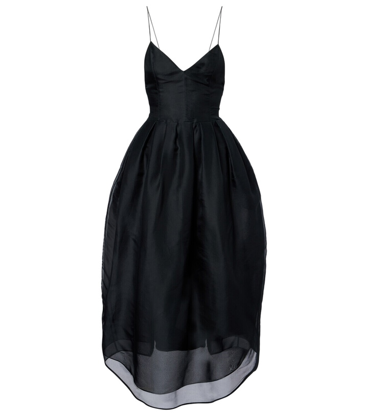 Photo: Khaite Colette silk tulle midi dress