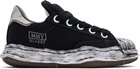 Maison MIHARA YASUHIRO Black 'Blakey Puffer' OG Sole Garment Dyed Canvas Sneakers