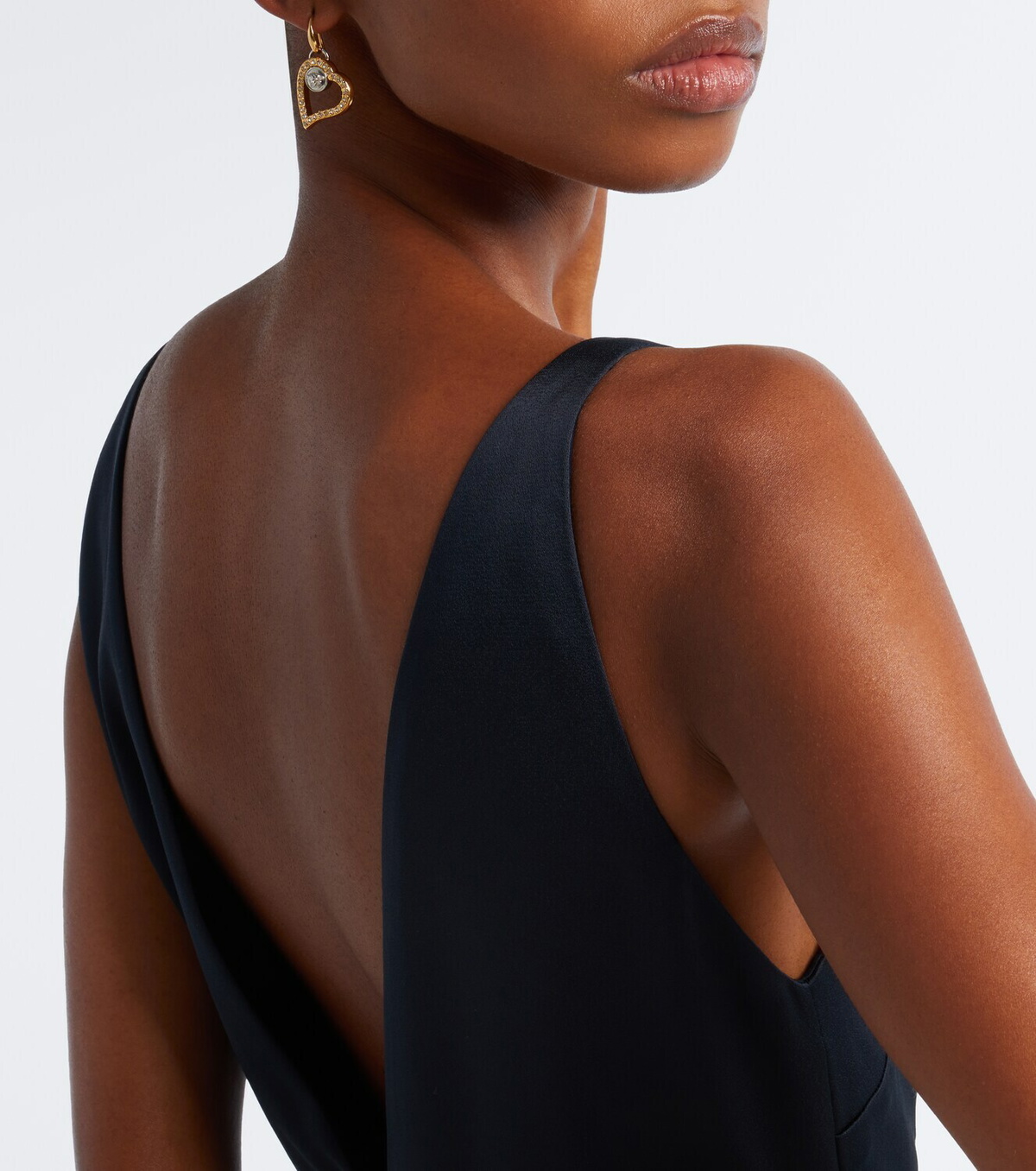 Versace Medusa satin gown