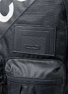 Typographic Ripstop Backpack in Black