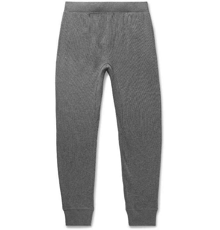 Photo: Handvaerk - Waffle-Knit Pima Cotton-Jersey Pyjama Trousers - Gray