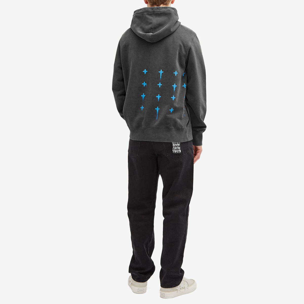 Ksubi Men's Graff Rose Kash Hoodie in Acid Grey Ksubi
