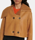 Loewe - Shearling-trimmed leather jacket