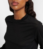 Rick Owens Belted cotton jersey T-shirt