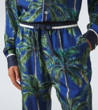 Dolce&Gabbana Printed silk twill straight pants