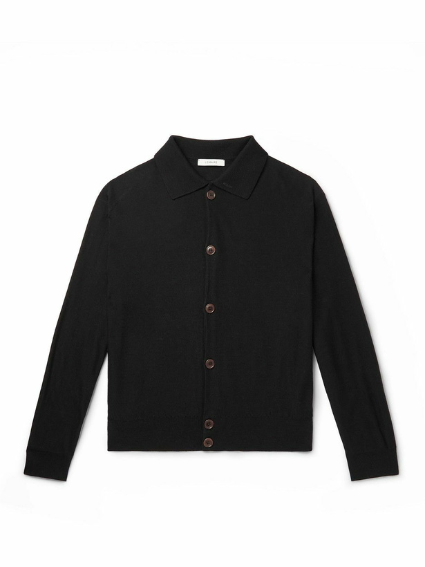 Photo: Lemaire - Merino Wool-Blend Cardigan - Black