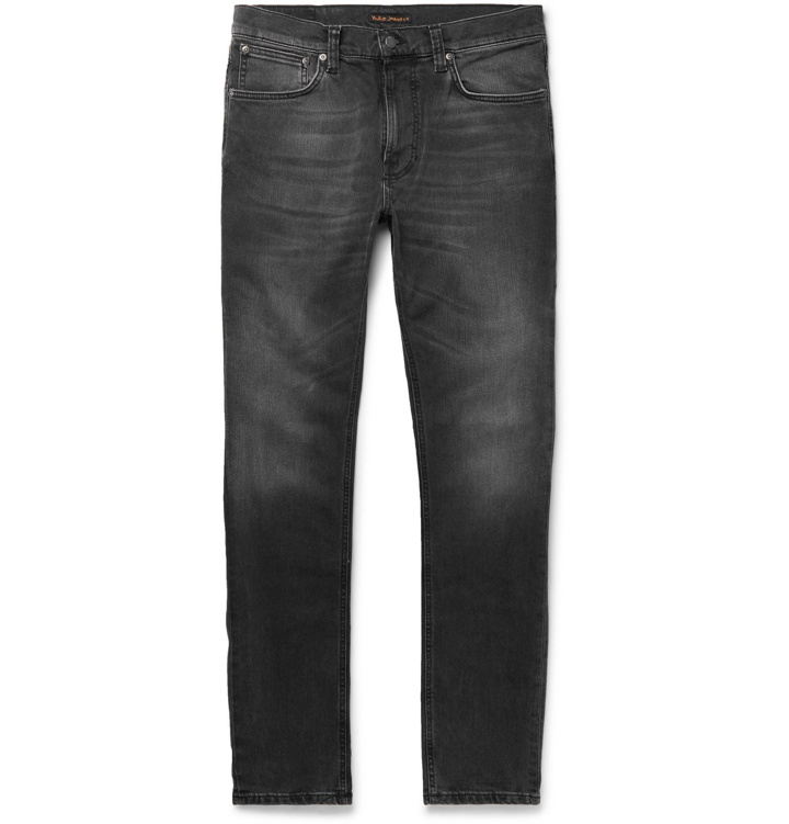 Photo: Nudie Jeans - Lean Dean Slim-Fit Organic Stretch-Denim Jeans - Gray