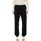 Stone Island Black 6200012 Malfilé Fleece 'Old' Effect Sweatpants