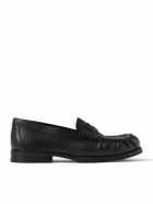 VINNY's - Ogee Full-Grain Leather Penny Loafers - Black