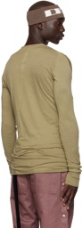 Rick Owens DRKSHDW Khaki Scarification Long Sleeve T-Shirt