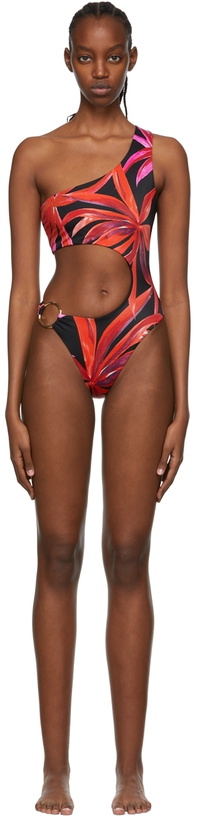 Photo: Louisa Ballou SSENSE Exclusive Black Recycled Nylon One-Piece Swimsuit