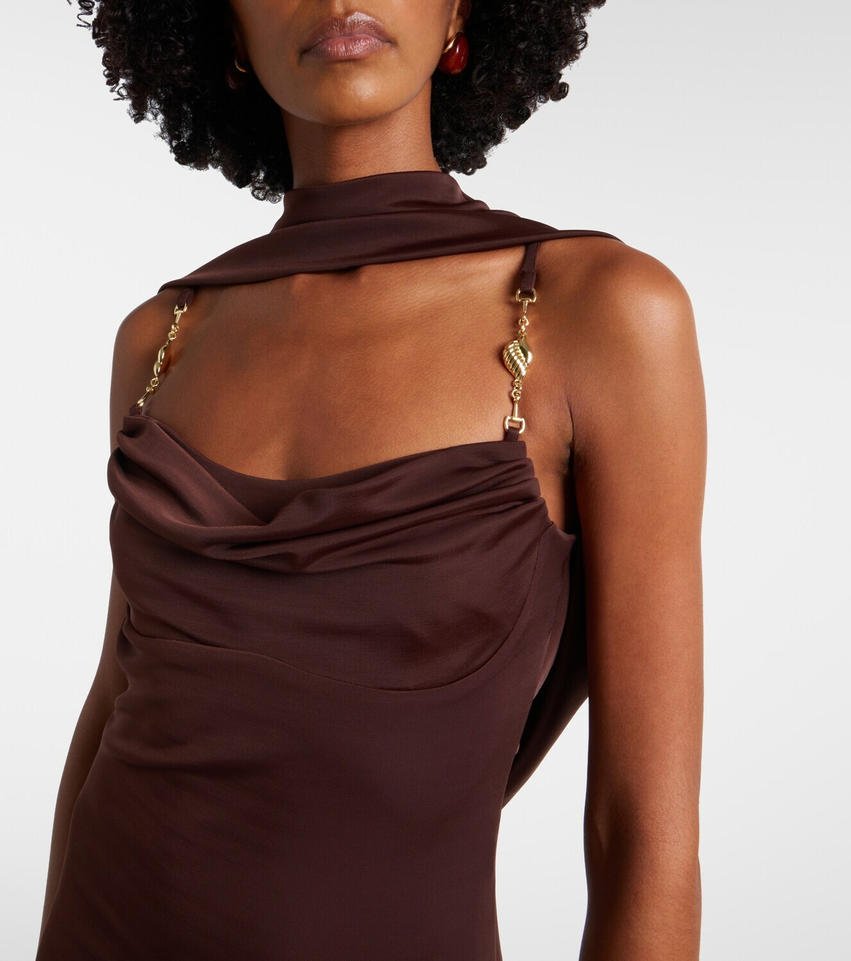 Rebecca Vallance Isla scarf-detail midi dress