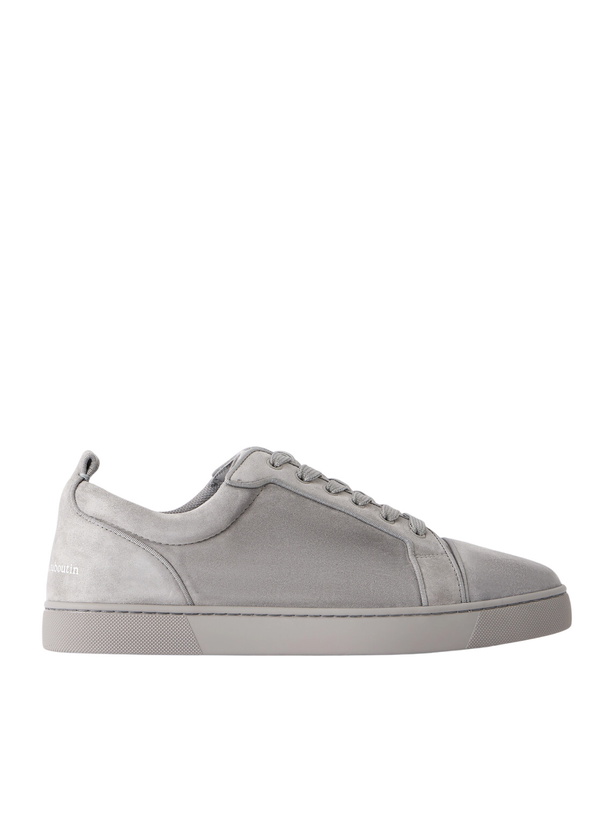 Photo: Christian Louboutin - Louis Junior Suede Sneakers - Gray