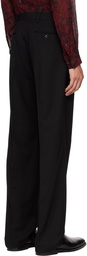 Dries Van Noten Black Creased Trousers