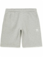 adidas Originals - Straight-Leg Logo-Embroidered Cotton-Blend Jersey Shorts - Gray