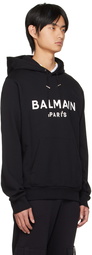 Balmain Black Printed Hoodie