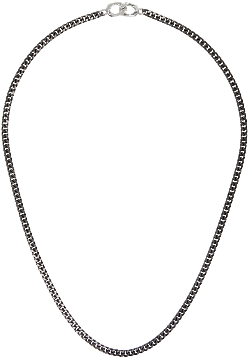Paul Smith Gunmetal Curb Chain Necklace