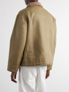 Fortela - Deck Wool Fleece-Lined Cotton-Canvas Jacket - Green