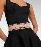 Alaïa Laser-cut leather corset belt