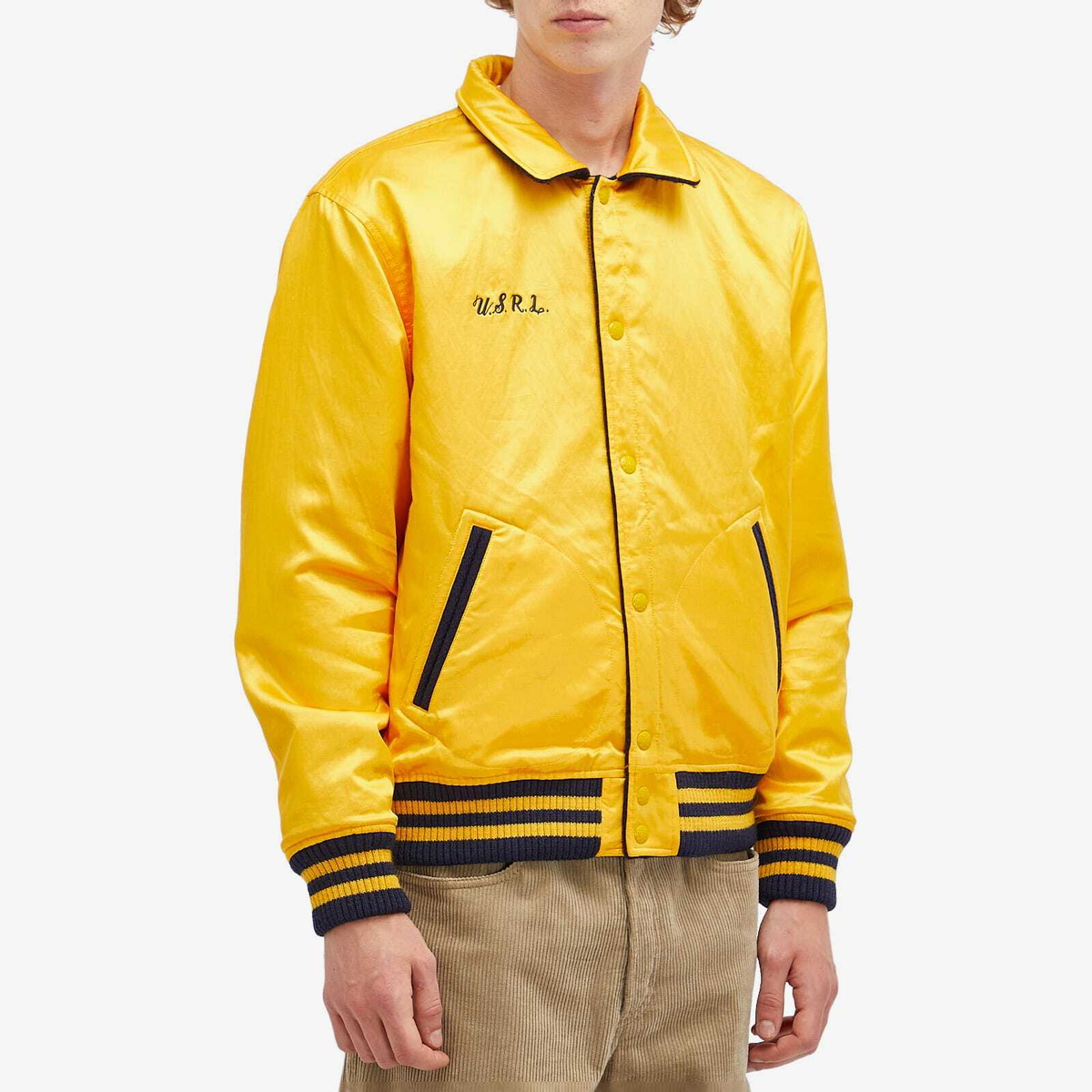 Polo Ralph Lauren Men's Reversible Varsity Jacket in Ink/Basic Gold