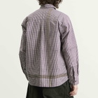 Story mfg. Men's Hand Block Printed Harvest Shirt in Crispy Purple Gingham