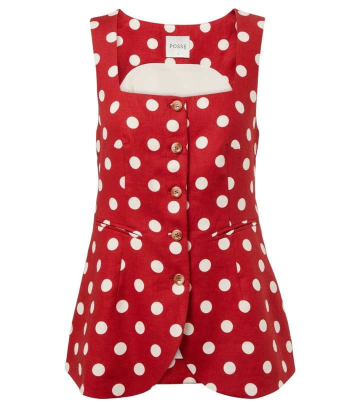 Photo: Posse Lucille polka-dot linen vest